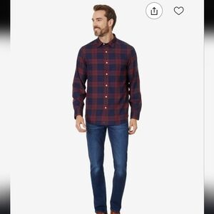 NWT Men's Vineyard Vines Crimson Plaid Shirt    Size S